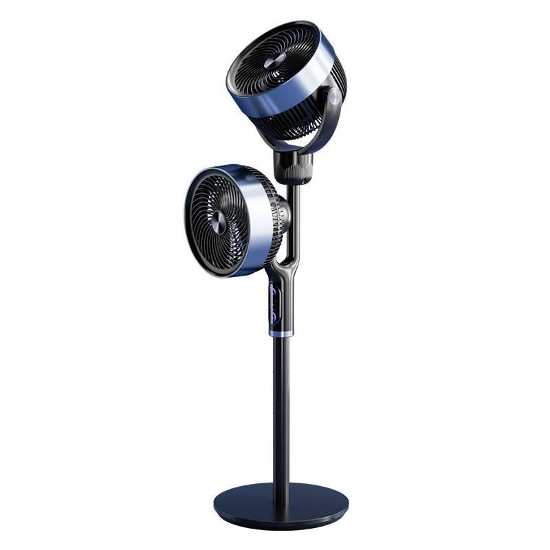 Ventilateur circulateur Brisalys Duo V2 à deux têtes sur pied noir